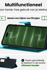 BASEY. BASEY. iPhone 18 Pro Max Hoesje Bookcase Met Screenprotector - Turquoise