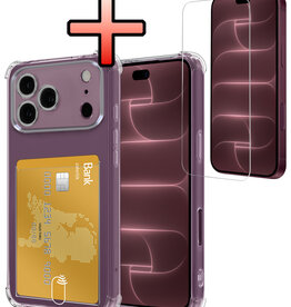 NoXx NoXx iPhone 18 Pro Max Hoesje Pashouder Met Screenprotector
