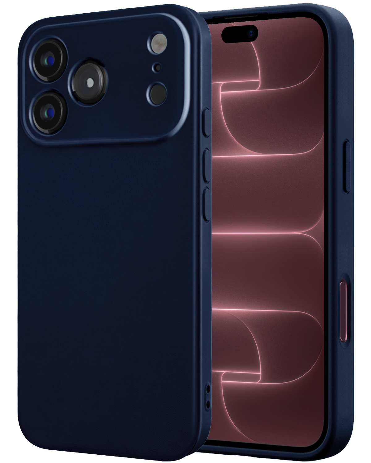 NoXx NoXx iPhone 18 Pro Hoesje Siliconen - Donkerblauw