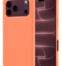 NoXx NoXx iPhone 18 Pro Hoesje Siliconen - Perzik