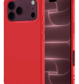 NoXx NoXx iPhone 18 Pro Hoesje Siliconen - Rood