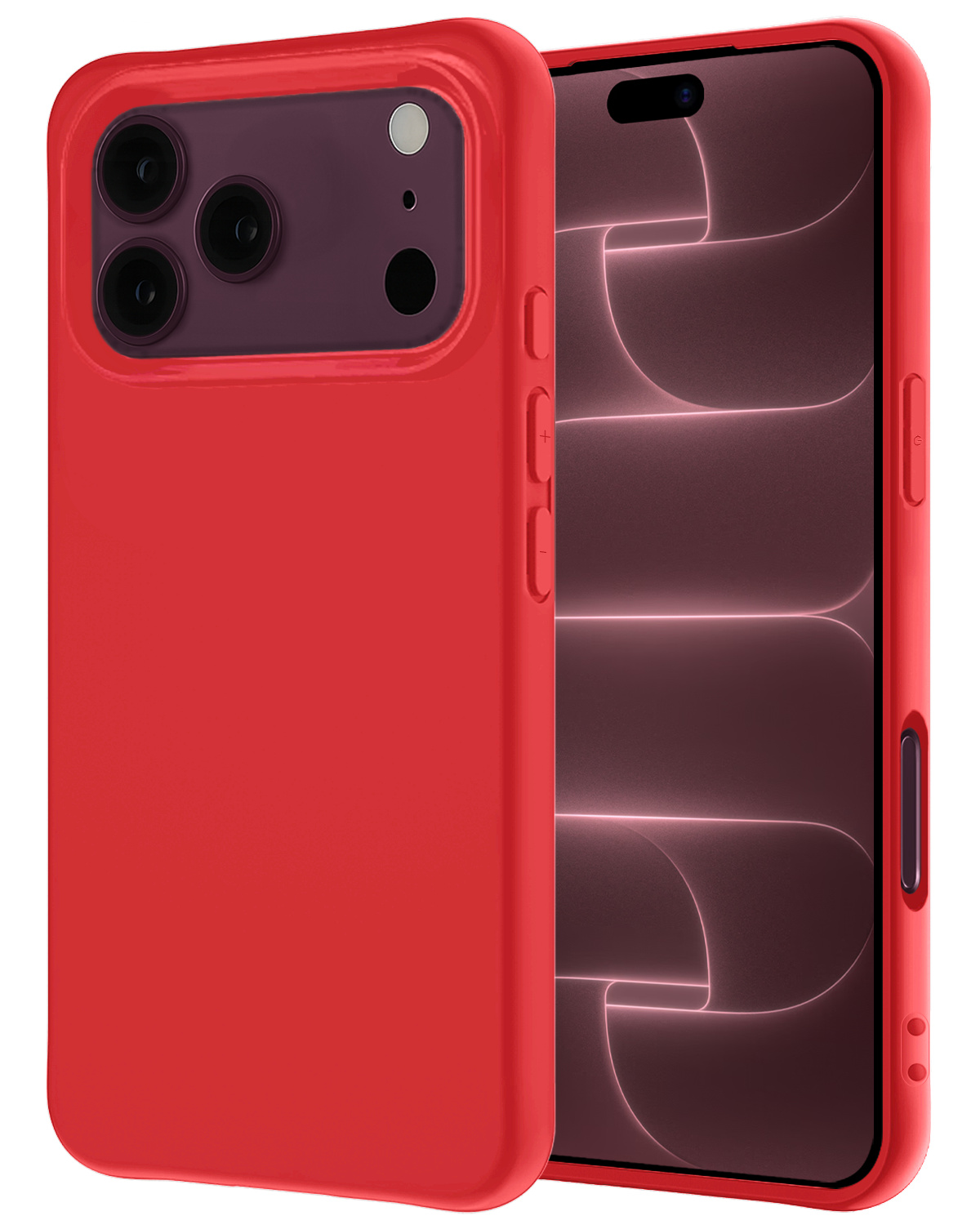 NoXx NoXx iPhone 18 Pro Hoesje Siliconen - Rood