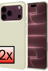 NoXx NoXx iPhone 18 Pro Hoesje Siliconen - Wit - 2 PACK