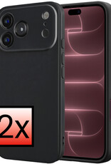 NoXx NoXx iPhone 18 Pro Hoesje Siliconen - Zwart - 2 PACK