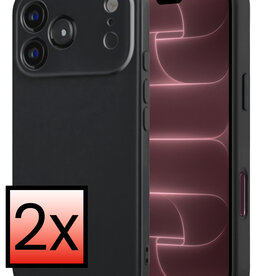 NoXx NoXx iPhone 18 Pro Hoesje Siliconen - Zwart - 2 PACK