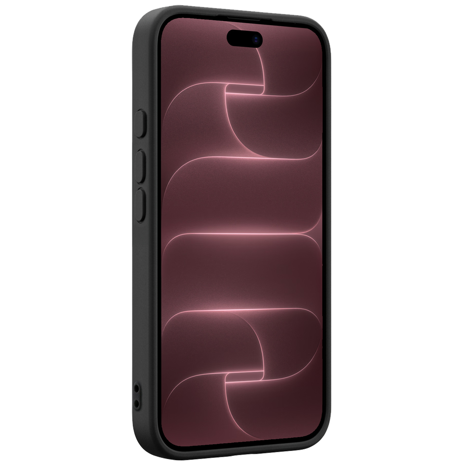 NoXx NoXx iPhone 18 Pro Hoesje Siliconen Met 2x Screenprotector Met Dichte Notch - Zwart