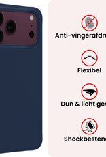 NoXx NoXx iPhone 18 Pro Max Hoesje Siliconen - Donkerblauw