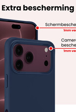 NoXx NoXx iPhone 18 Pro Max Hoesje Siliconen - Donkerblauw