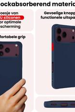 NoXx NoXx iPhone 18 Pro Max Hoesje Siliconen - Donkerblauw
