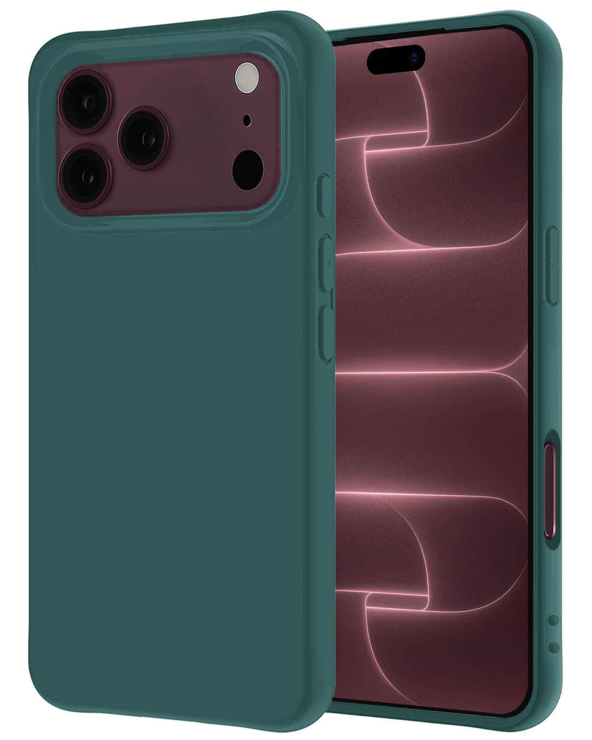 NoXx NoXx iPhone 18 Pro Max Hoesje Siliconen - Donkergroen
