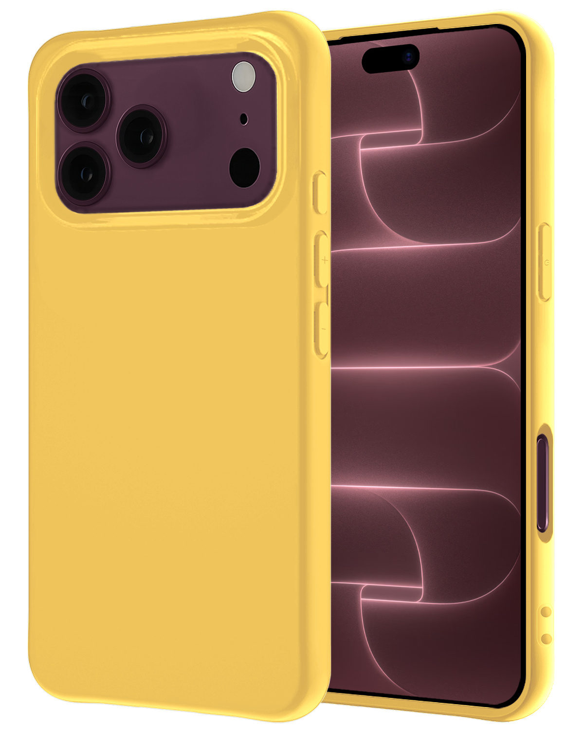 NoXx NoXx iPhone 18 Pro Max Hoesje Siliconen - Geel