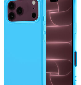 NoXx NoXx iPhone 18 Pro Max Hoesje Siliconen - Lichtblauw