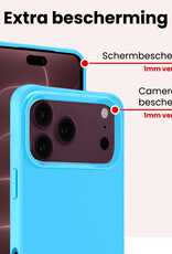 NoXx NoXx iPhone 18 Pro Max Hoesje Siliconen - Lichtblauw