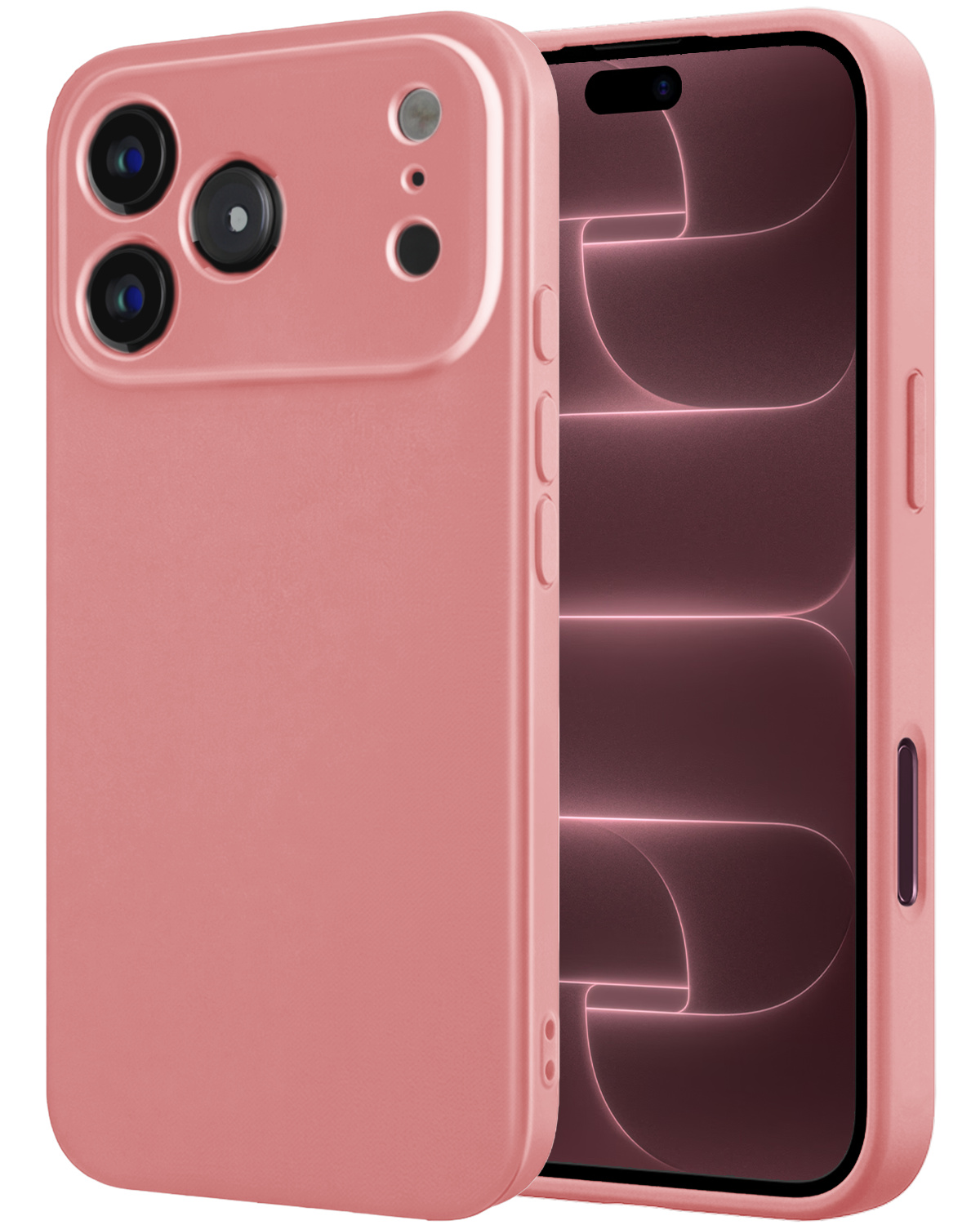 NoXx NoXx iPhone 18 Pro Max Hoesje Siliconen - Lichtroze