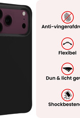NoXx NoXx iPhone 18 Pro Max Hoesje Siliconen - Zwart