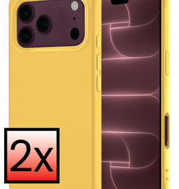 NoXx NoXx iPhone 18 Pro Max Hoesje Siliconen - Geel - 2 PACK