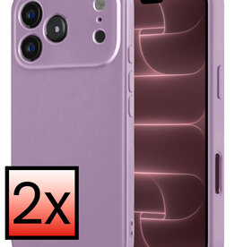NoXx NoXx iPhone 18 Pro Max Hoesje Siliconen - Lila - 2 PACK