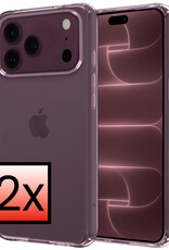 NoXx NoXx iPhone 18 Pro Max Hoesje Siliconen - Transparant - 2 PACK