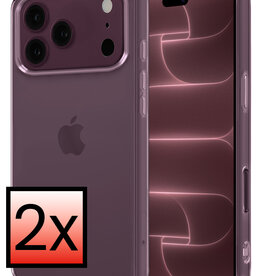 NoXx NoXx iPhone 18 Pro Max Hoesje Siliconen - Transparant - 2 PACK
