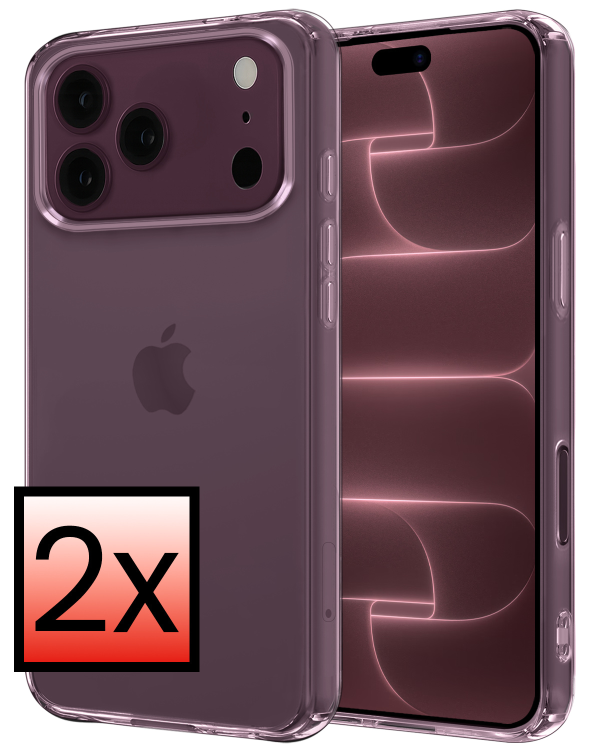 NoXx NoXx iPhone 18 Pro Max Hoesje Siliconen - Transparant - 2 PACK