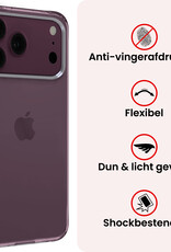 NoXx NoXx iPhone 18 Pro Max Hoesje Siliconen - Transparant - 2 PACK
