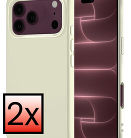NoXx NoXx iPhone 18 Pro Max Hoesje Siliconen - Wit - 2 PACK