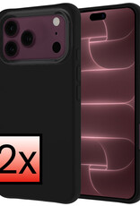 NoXx NoXx iPhone 18 Pro Max Hoesje Siliconen - Zwart - 2 PACK