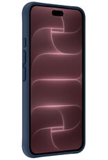 NoXx NoXx iPhone 18 Pro Max Hoesje Siliconen Met Screenprotector Met Dichte Notch - Donkerblauw