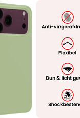 NoXx NoXx iPhone 18 Pro Max Hoesje Siliconen Met Screenprotector Met Dichte Notch - Groen