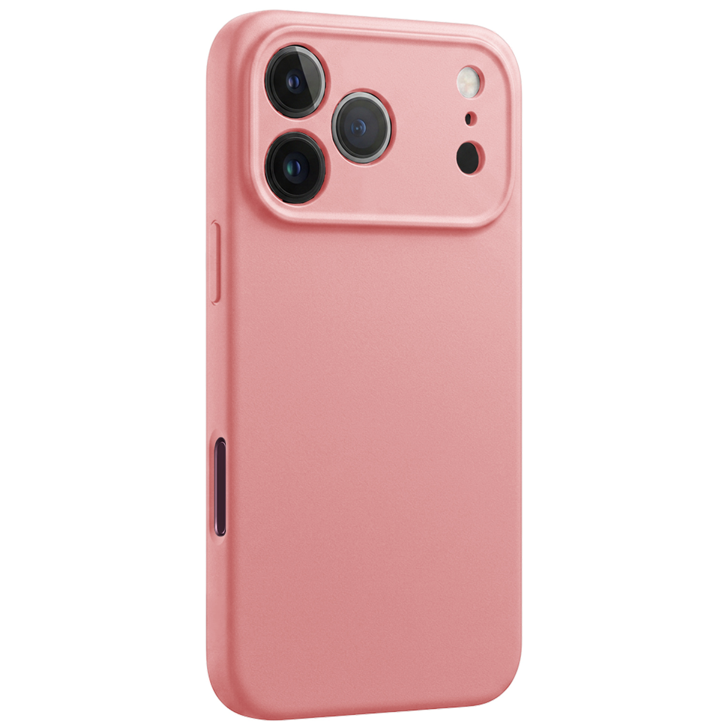NoXx NoXx iPhone 18 Pro Max Hoesje Siliconen Met Screenprotector Met Dichte Notch - Lichtroze