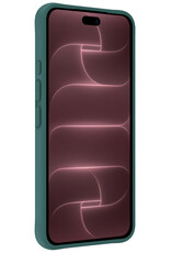 NoXx NoXx iPhone 18 Pro Max Hoesje Siliconen Met 2x Screenprotector Met Dichte Notch - Donkergroen