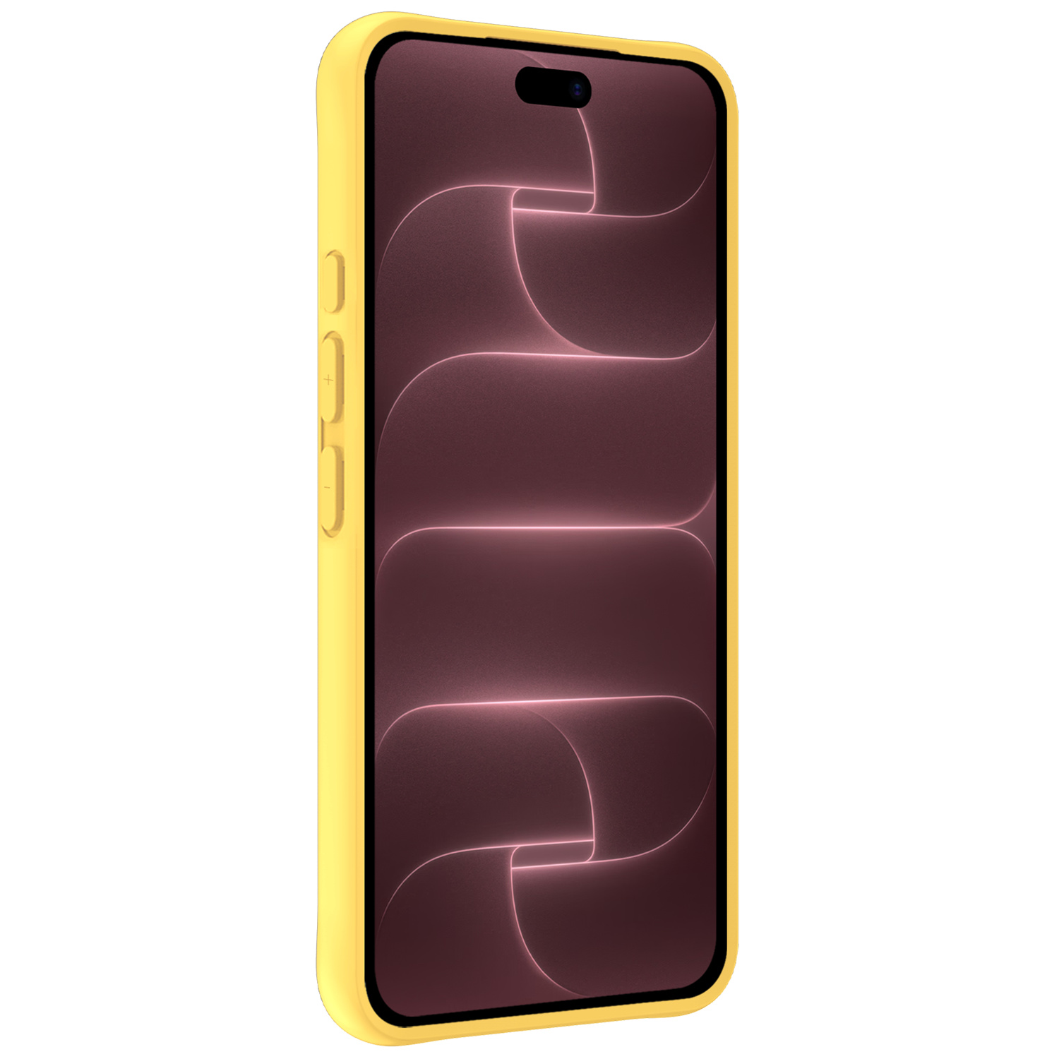NoXx NoXx iPhone 18 Pro Max Hoesje Siliconen Met 2x Screenprotector Met Dichte Notch - Geel