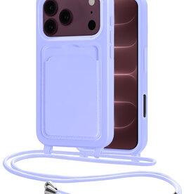 NoXx NoXx iPhone 18 Pro Hoesje Pashouder met Koord - Lila