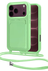NoXx NoXx iPhone 18 Pro Max Hoesje Pashouder met Koord - Groen