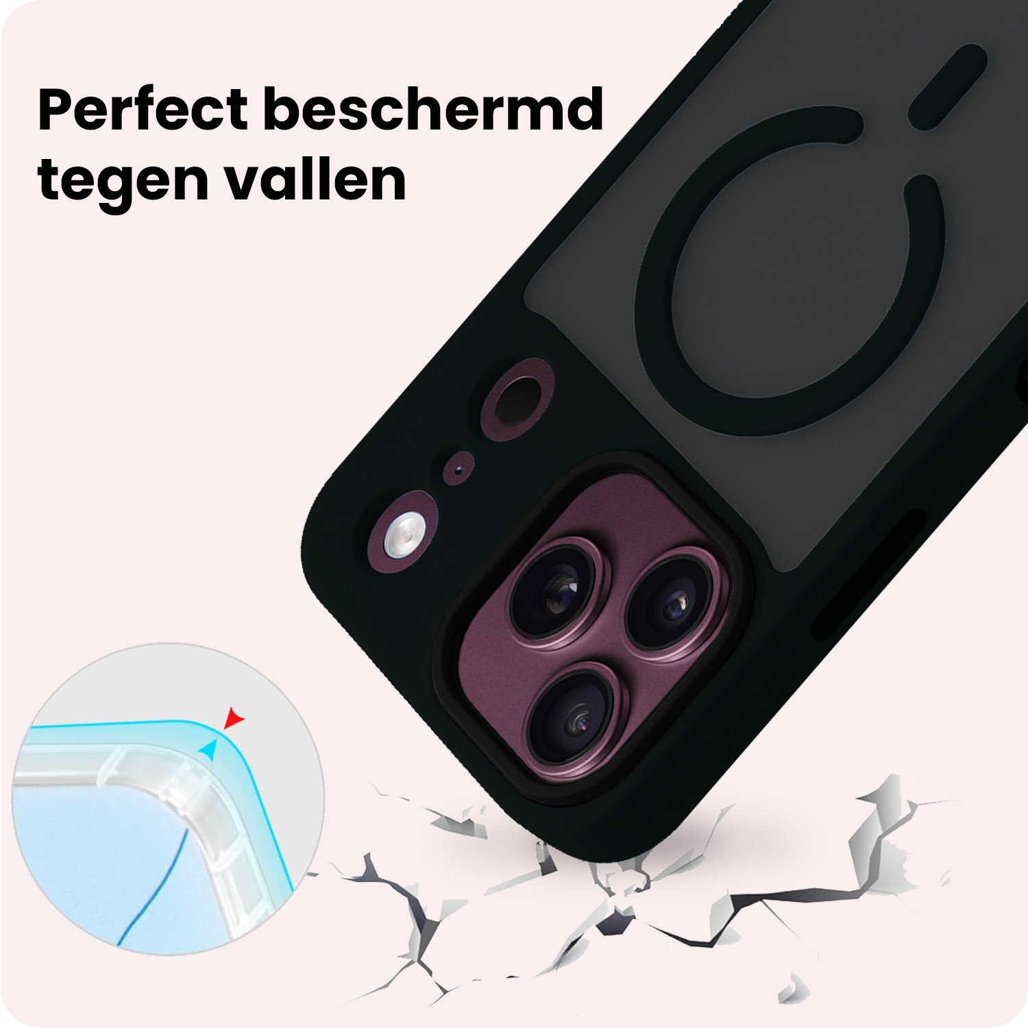 NoXx NoXx iPhone 18 Pro Magsafe Hoesje - Zwart