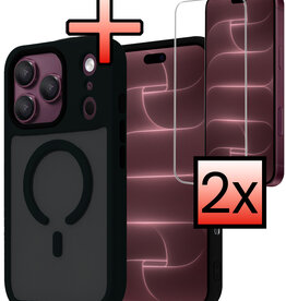 NoXx NoXx iPhone 18 Pro Magsafe Hoesje Zwart Met 2x Screenprotector