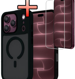 NoXx NoXx iPhone 18 Pro Max Magsafe Hoesje Zwart Met Screenprotector