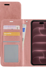 NoXx NoXx iPhone 18 Pro Hoesje Bookcase - Rose Goud