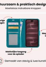 NoXx NoXx iPhone 18 Pro Hoesje Bookcase - Turquoise
