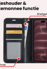 NoXx NoXx iPhone 18 Pro Hoesje Bookcase - Zwart