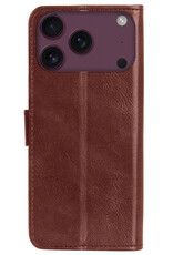 NoXx NoXx iPhone 18 Pro Hoesje Bookcase Met 2x Screenprotector - Bruin