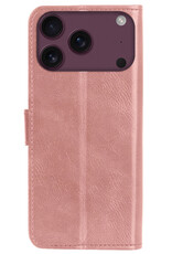 NoXx NoXx iPhone 18 Pro Max Hoesje Bookcase - Rose Goud