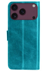 NoXx NoXx iPhone 18 Pro Max Hoesje Bookcase - Turquoise
