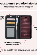 NoXx NoXx iPhone 18 Pro Max Hoesje Bookcase - Zwart