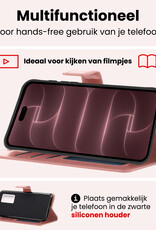 NoXx NoXx iPhone 18 Pro Max Hoesje Bookcase Met 2x Screenprotector - Rose Goud