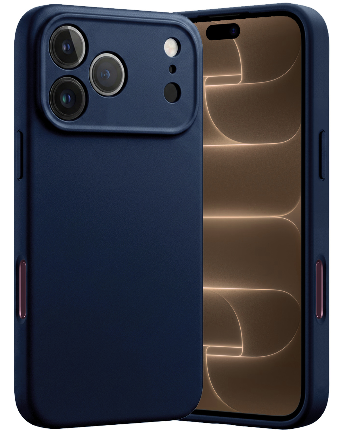 Nomfy Nomfy iPhone 18 Pro Hoesje Siliconen - Donkerblauw