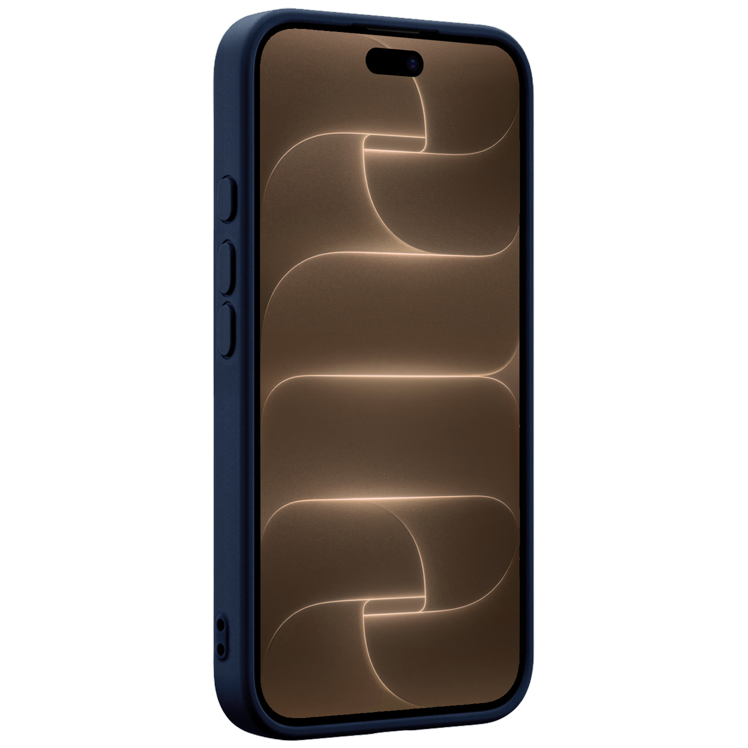Nomfy Nomfy iPhone 18 Pro Hoesje Siliconen - Donkerblauw