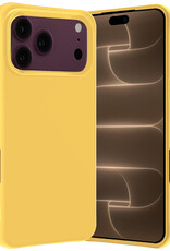Nomfy Nomfy iPhone 18 Pro Hoesje Siliconen - Geel