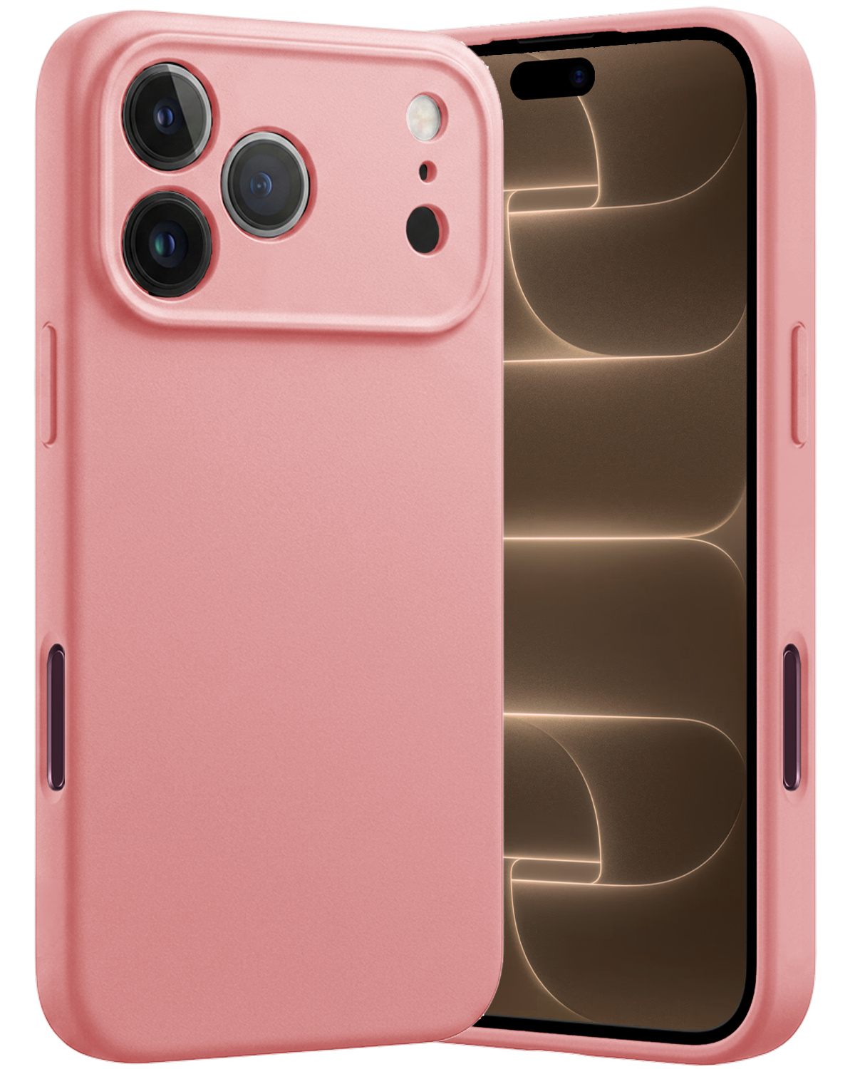 Nomfy Nomfy iPhone 18 Pro Hoesje Siliconen - Lichtroze