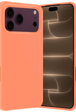 Nomfy Nomfy iPhone 18 Pro Hoesje Siliconen - Perzik